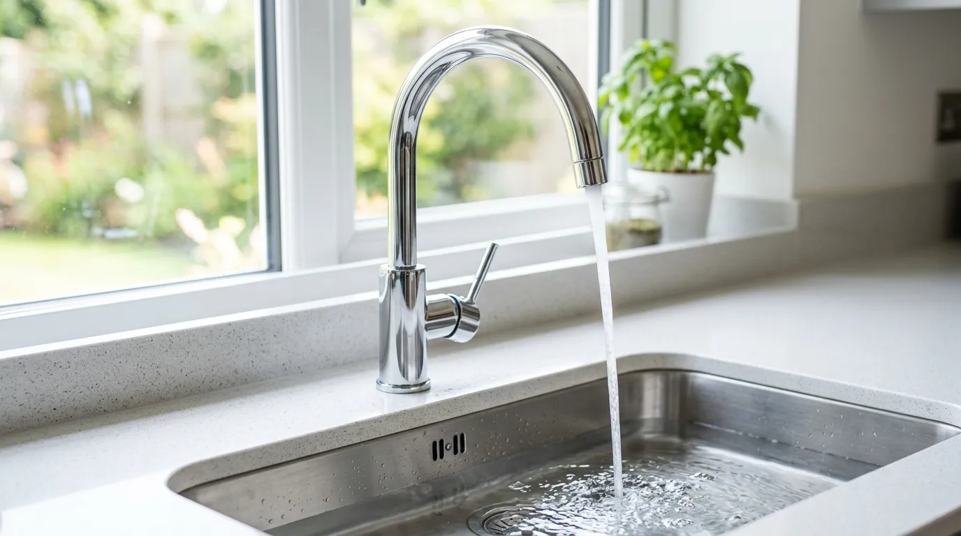 Local Plumbing Master Pros same day plumber fixing a faucet in Grand Blanc, MI